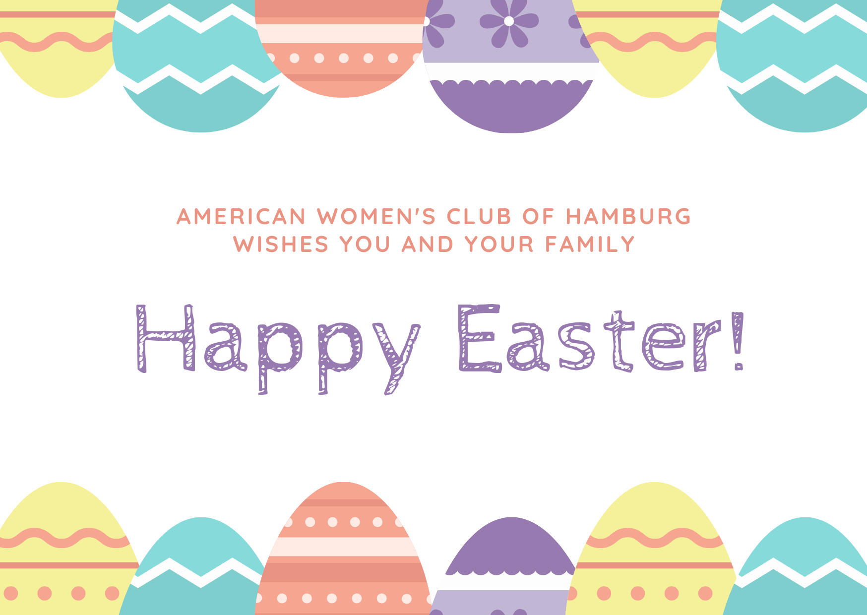 Pastel Colored Eggs Easter Card