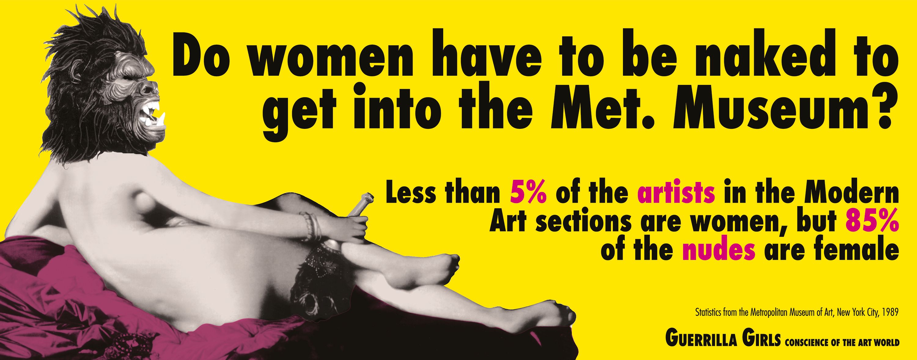 MKG The F word GuerrillaGirls DoWomenHavetobeNakedMetMuseum 1989